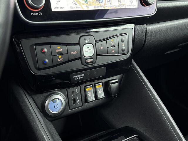 Nissan LEAF e+ Tekna 62 kWh airco automatisch | Apple Carplay/Android | Auto, Autonomous Emergency Braking | cruise control adaptief met Stop&Go | dodehoekdetectie met correctie | file assistent | LED koplampen | lichtmetalen velgen 17" |navigatiesysteem full map | r
