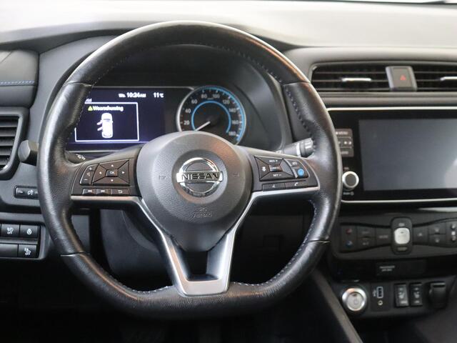 Nissan LEAF e+ Tekna 62 kWh | achterbank verwarmd | airco automatisch | Apple Carplay/Android Auto | Autonomous Emergency Braking | cruise control adaptief met Stop&Go | dodehoek detectie | file assistent | lederen/microvezel bekleding | LED koplampen | lichtmetalen 