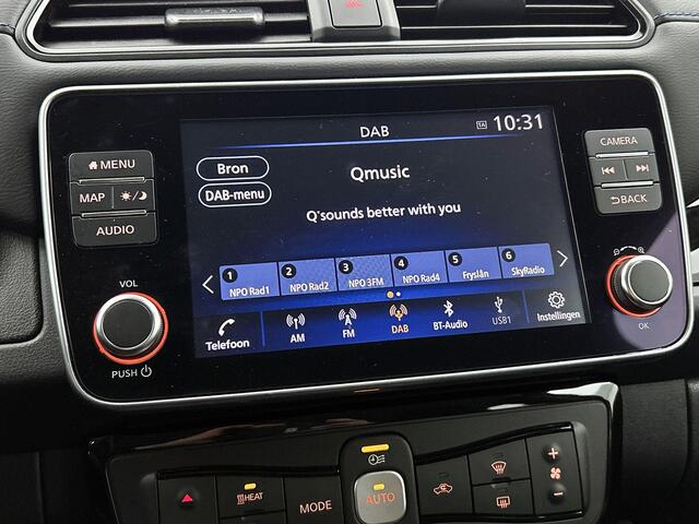 Nissan LEAF N-Connecta 40 kWh | navigatiesysteem full map |airco automatisch | Apple Carplay/Android Auto | cruise control adaptief | dodehoekdetectie met correctie | lichtmetalen velgen 17" | voorstoelen verwarmd | warmtepomp |