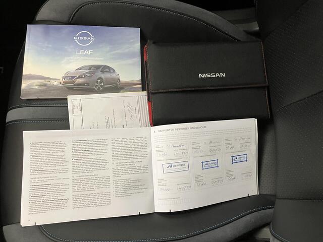 Nissan LEAF Tekna 40 kWh / 92% SOH Accu / Eerste Eigenaar / Dealer Onderhouden / Fabrieksgarantie t/m 08-2032 / Navigatie / 360 Graden Camera / BOSE Audio / Stoel- en Stuurverwarming / Achterbankverwarming /