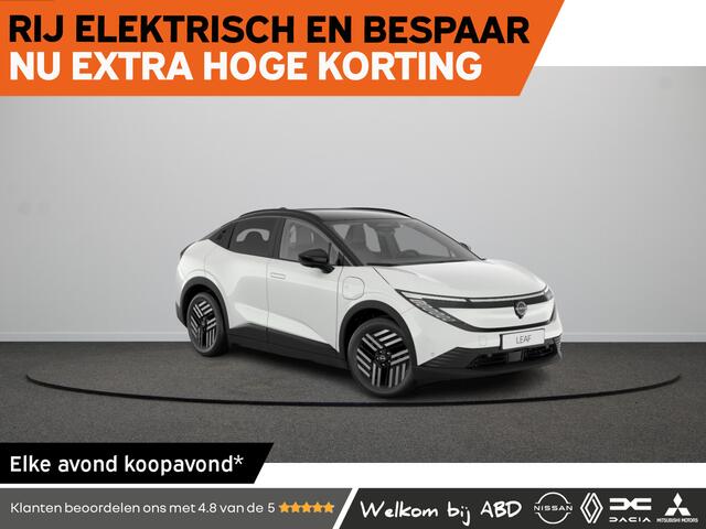 Nissan LEAF Advance 75 kWh | 18" lichtmetalen velgen met diamond cut | 3D-signatuur achterlichten en een doorlopende frontsignatuurlamp met verlicht Nissan-logo | Blind Spot (Warning & Intervention)