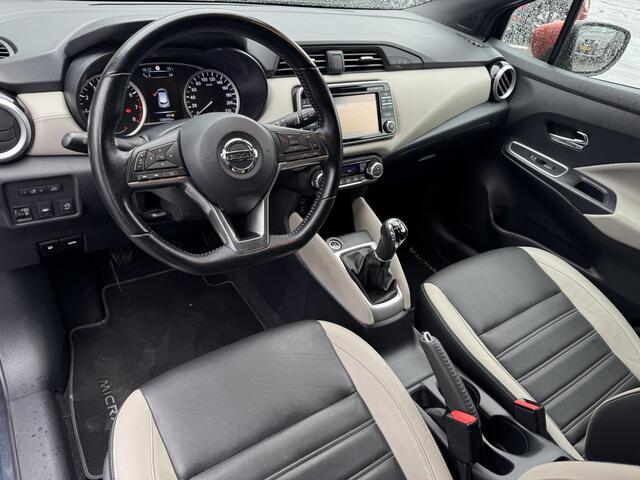 Nissan MICRA 0.9 IG-T Tekna Design Pack | Vol-Leder | BOSE Audio | 360° Camera | Stoelverwarming | Navigatie | Dodehoek Detectie | Cruise & Climate Control | Rijklaarprijs!