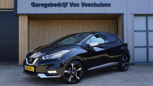 Nissan MICRA 0.9 IG-T 90pk Tekna Bose Nissan Micra 0.9 IG-T 90pk Tekna Bose Leder LED Navi Keyless DAB 17inch LM *NL auto* Complete Micra* 131346km