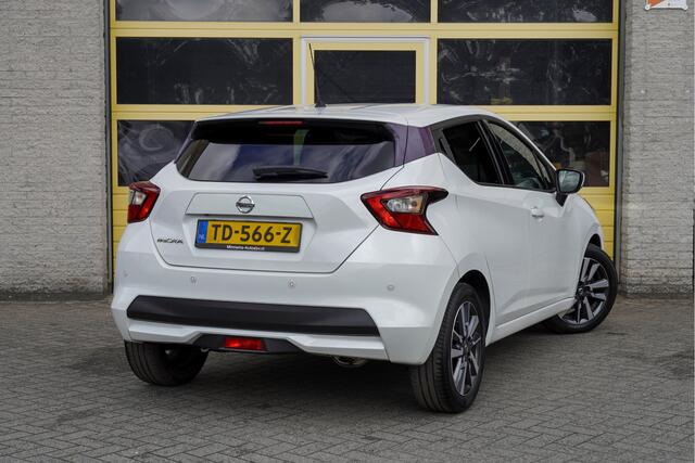 Nissan MICRA 0.9 IG-T 5drs N-Connecta BJ2018 Lmv 16" | Led | Pdc | Keyless entry | Achteruitrijcamera | Navi | Climate control | Cruise control | Verwarmde voorstoelen | Extra getint glas