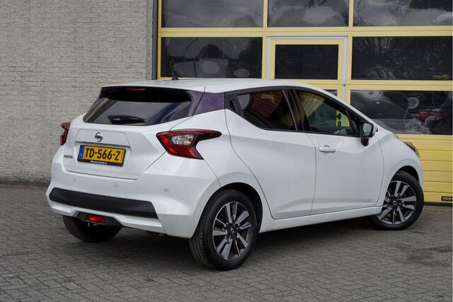 Nissan MICRA 0.9 IG-T 5drs N-Connecta BJ2018 Lmv 16" | Led | Pdc | Keyless entry | Achteruitrijcamera | Navi | Climate control | Cruise control | Verwarmde voorstoelen | Extra getint glas