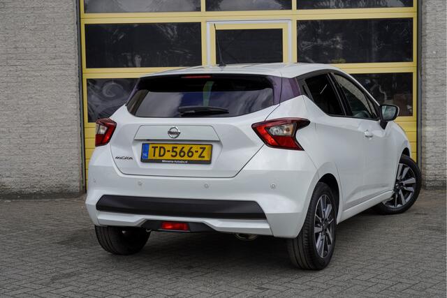 Nissan MICRA 0.9 IG-T 5drs N-Connecta BJ2018 Lmv 16" | Led | Pdc | Keyless entry | Achteruitrijcamera | Navi | Climate control | Cruise control | Verwarmde voorstoelen | Extra getint glas