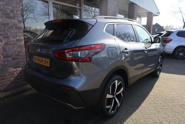 Nissan QASHQAI 1.3 DIG-T Tekna 360-CAMERA PANO CARPLAY DAB RUIT+STOELVERW. 19"LMV HALFLEER NAVI CRUISE 2xPDC CLIMA DODEHOEKSENSOR ENZ!