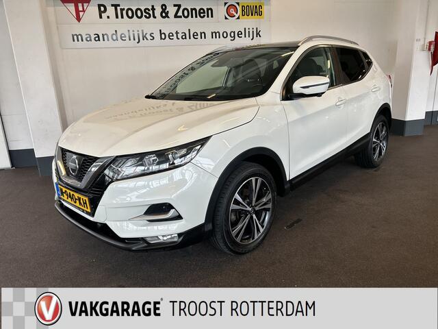 Nissan QASHQAI 1.2 N-Connecta | Panoramadak | Keyless | 360 Camera | Lane assist | Half-Lederen bekleding | Cruise control | Climate control | Stoelverwarming | Navigatie | Elek. inklapbare spiegels