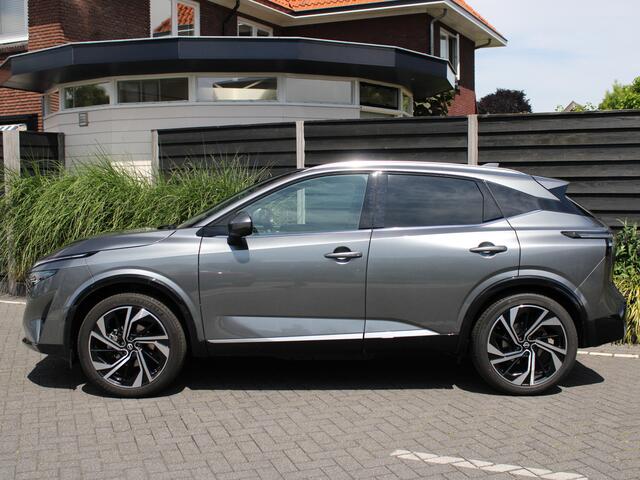 Nissan QASHQAI Tekna Plus 1.3 MHEV 158PK Xtronic Automaat Navigatie, Rondomzichtcamera, Keyless, Stoel, Stuur en Voorruitverwarming, Massage, Elektrische Klep, Leder-Alcantara