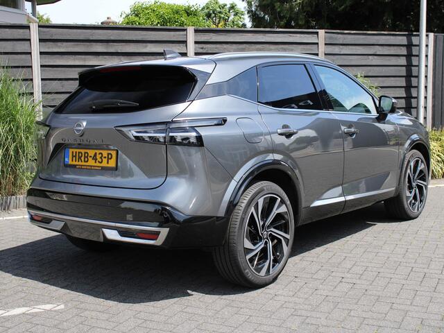 Nissan QASHQAI Tekna Plus 1.3 MHEV 158PK Xtronic Automaat Navigatie, Rondomzichtcamera, Keyless, Stoel, Stuur en Voorruitverwarming, Massage, Elektrische Klep, Leder-Alcantara