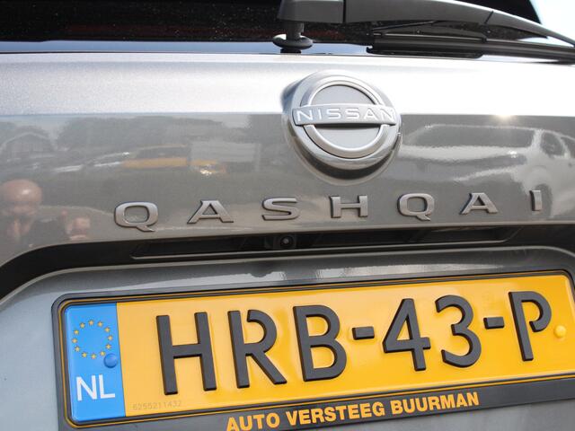 Nissan QASHQAI Tekna Plus 1.3 MHEV 158PK Xtronic Automaat Navigatie, Rondomzichtcamera, Keyless, Stoel, Stuur en Voorruitverwarming, Massage, Elektrische Klep, Leder-Alcantara