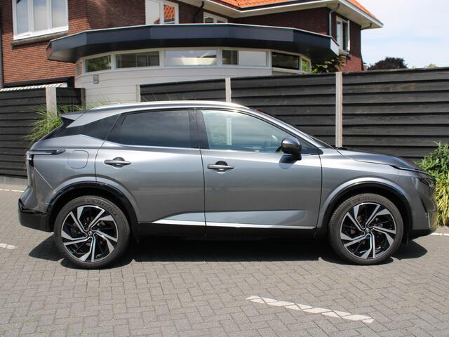 Nissan QASHQAI Tekna Plus 1.3 MHEV 158PK Xtronic Automaat Navigatie, Rondomzichtcamera, Keyless, Stoel, Stuur en Voorruitverwarming, Massage, Elektrische Klep, Leder-Alcantara