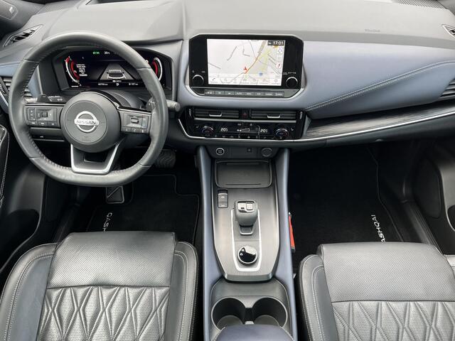 Nissan QASHQAI 1.3 MHEV Xtronic Tekna Plus Automaat / 100% Dealer onderhouden / 4x4 / Elektrische Achterklep / Head-Up Display / 360° Camera / Panorama-dak / Massage functie & Geheugenset / Apple Carplay & Android Auto / Adaptieve Cruise Control / Keyless Entry & Start 