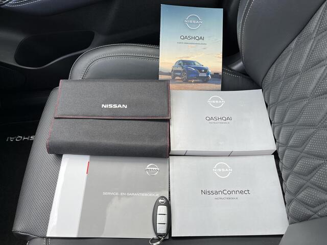 Nissan QASHQAI 1.3 MHEV Xtronic Tekna Plus Automaat / 100% Dealer onderhouden / 4x4 / Elektrische Achterklep / Head-Up Display / 360° Camera / Panorama-dak / Massage functie & Geheugenset / Apple Carplay & Android Auto / Adaptieve Cruise Control / Keyless Entry & Start 
