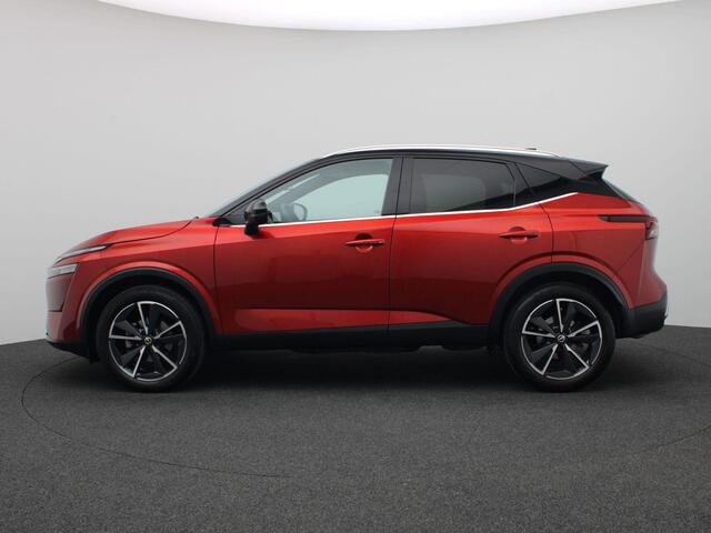 Nissan QASHQAI 1.3 MHEV Xtronic Tekna Plus 158PK Aut. Panoramadak, Adaptieve Cruise Controle, Navi, 360gr. Camera, Head-Up Display, Keyless, Side Assist, Elektr. verstelbare stoel, Stoel-Stuurverwarming, Trekhaak, 20" LM Velgen