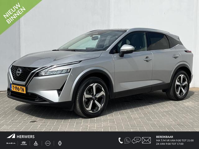 Nissan QASHQAI 1.3 MHEV Xtronic N-Connecta Automaat / Originele NL Auto / Trekhaak (Trekgewicht 1.800kg) / Panorama-dak / 360° Camera / Adaptieve Cruise Control / Apple Carplay & Android Auto / Keyless Entry & Start / Dodehoek Detectie / Climate Control / DAB Radio