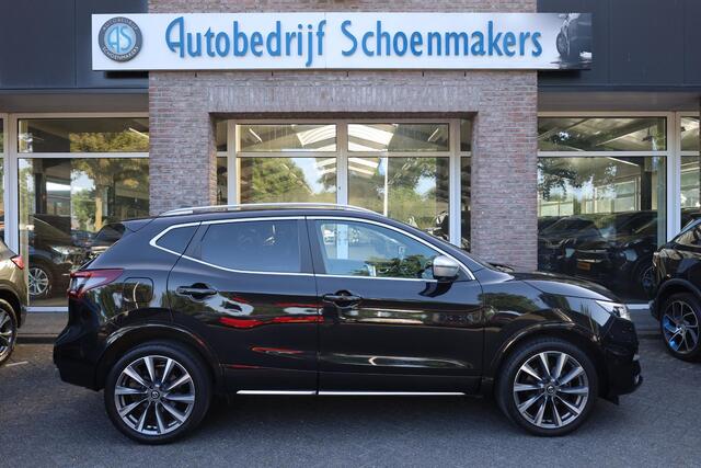 Nissan QASHQAI 1.3 DIG-T Tekna + LEER 360-CAMERA CARPLAY TREKH-AFN. PANO DAB BOSE RUIT+STOELVERW. MEMORY 19"LMV ZWARTE-HEMEL ACC ENZ!