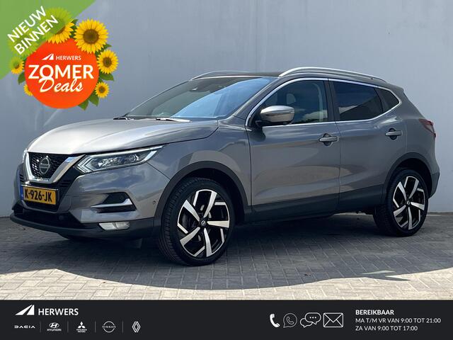 Nissan QASHQAI 1.3 DIG-T Tekna / Afneembare Trekhaak (Trekgewicht 1.300kg) / Panoramadak / 360° Camera / Adaptieve Cruise Control / Keyless Entry & Start / Verwarmde- Voorstoelen en Voorruit / Navigatie full map / Apple Carplay & Android Auto / Elektrisch Verstelbare Be