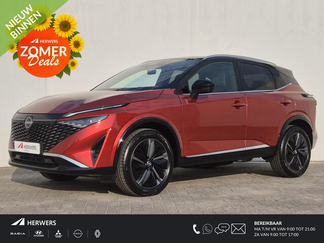 Nissan QASHQAI 1.3 MHEV Xtronic Tekna Automaat / Cold Pack / Nieuw model / Facelift / HUD / Trekgewicht 1800 kg / Rondomzicht camera / Stuur-, Stoel en voorruitverwarming / Elektrische achterklep / Keyless Entry/Start / Adaptief CC /