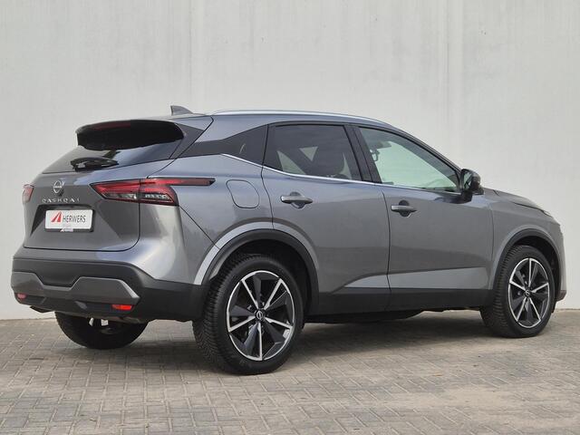 Nissan QASHQAI 1.3 MHEV Xtronic Tekna Automaat / Cold Pack / Design Pack / HUD / Panoramadak / Trekgewicht 1800 kg / Apple Carplay Android Auto / Stuur-, Stoel en Voorruitverwarming / Rondomzicht camera / Elektrische achterklep /