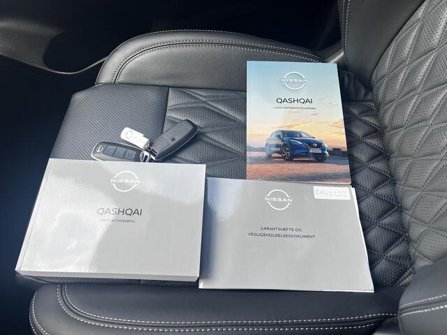 Nissan QASHQAI 1.3 MHEV Xtronic 158 Tekna Plus Automaat / Dealer onderhouden / Panorama dak / Cold Pack / Adapt. CC / Camera 360° / HUD / Navigatie / Apple Carplay Android / 19" LM wielen met All Season banden /