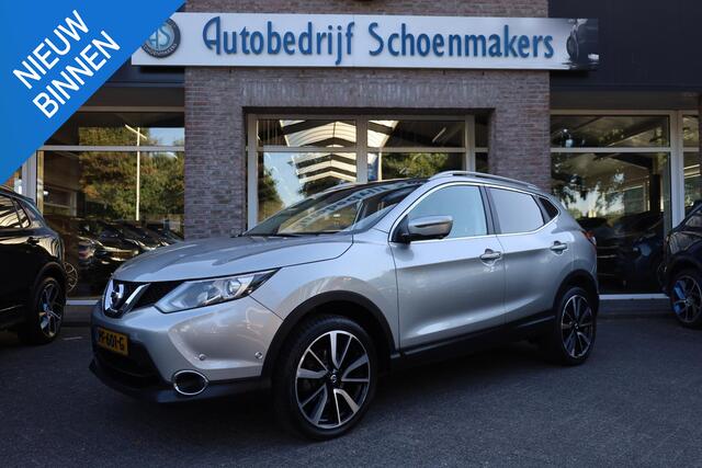 Nissan QASHQAI 1.2 Tekna + PANO 360-CAMERA TREKHAAK LEER RUIT/STOELVERW 19"LMV NAVI CRUISE 2xPDC 2xKEYLESS DODEHOEK NAP ENZ.