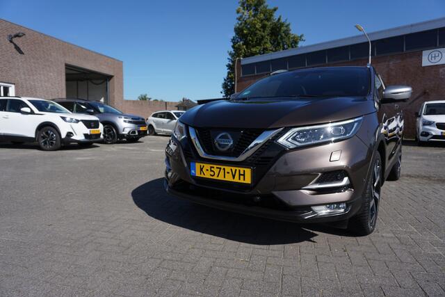 Nissan QASHQAI 1.2 TEKNA + AUTOMAAT TREKHAAK BOSE 360CAMERA LUXE LEDER PANORAMADAK KEYLESS STOELVERWARMING VOORRUITVERWARMING 19INCH CLIMA CRUISE BLUETOOTH PDC V+A ENZ...