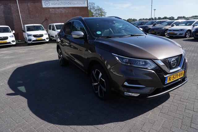 Nissan QASHQAI 1.2 TEKNA + AUTOMAAT TREKHAAK BOSE 360CAMERA LUXE LEDER PANORAMADAK KEYLESS STOELVERWARMING VOORRUITVERWARMING 19INCH CLIMA CRUISE BLUETOOTH PDC V+A ENZ...