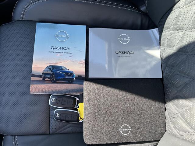 Nissan QASHQAI 1.3 MHEV Xtronic Tekna Plus Automaat / Cold Pack / Allseason banden / Apple carplay Android auto / Panoramadak / Elektrische stoelen met Massagefunctie / Elektrische kofferbak / Head-Up Display / Bose Audio Systeem /