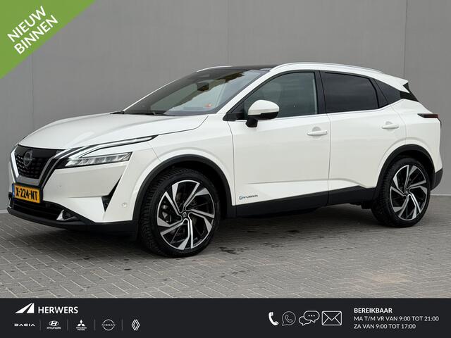 Nissan QASHQAI 1.5 e-Power Tekna Plus / All Season banden / Lederen bekleding met massagefunctie / Head-up Display / Elektrische kofferbak / Panoramadak /