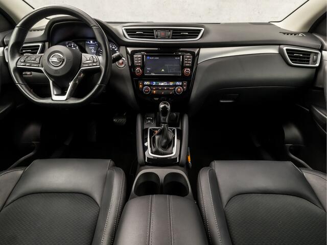 Nissan QASHQAI 1.2 Tekna Deluxe Automaat (NAVIGATIE, 360 CAMERA, LEDER, STOELVERWARMING, ELEK SPORTSTOELEN, KEYLESS, GETINT GLAS, TREKHAAK, NIEUWE APK, NIEUWSTAAT)