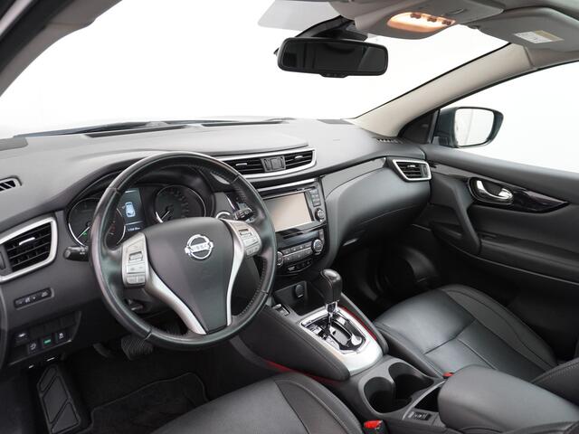 Nissan QASHQAI DIG-T 116PK AUT. Pano-Dak Leer+Elektr.+Verwarmd 360°Camera Automaat Navi TrekhaakPdc Tekna Lmv Led Stoelverwarming Bluetooth Isofix Origineel Nederlandse Auto