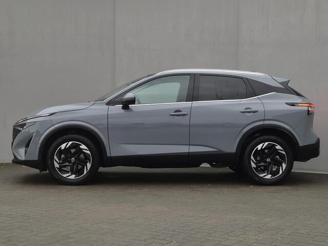 Nissan QASHQAI 1.3 MHEV Xtronic N-Connecta Automaat / Fabrieksgarantie tot 02-2028 / Panorama Dak / Facelift / Cold pack / Pack Easy / Allseason banden / HUD / Elektrische achterklep / Trekgewicht 1800 kg / Rondomzicht camera /