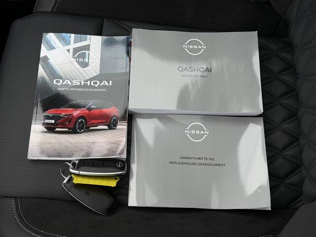 Nissan QASHQAI 1.3 MHEV Xtronic Tekna Plus / Fabrieksgarantie tot 04-2028<100.000 / Panoramadak / Elektrische achterklep / Head Up Display / Rondomzicht camera / Stoelen met massage functie / BOSE /