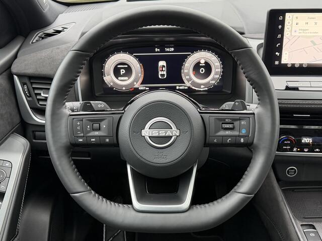 Nissan QASHQAI 1.3 MHEV Xtronic Tekna Plus / Fabrieksgarantie tot 04-2028<100.000 / Panoramadak / Elektrische achterklep / Head Up Display / Rondomzicht camera / Stoelen met massage functie / BOSE /