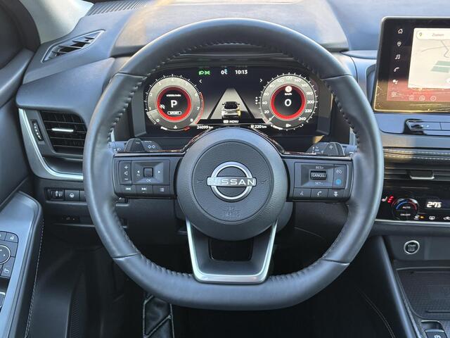 Nissan QASHQAI 1.3 MHEV Xtronic N-Connecta Automaat / Fabrieksgarantie tot 03-2028 / Facelift / Cold Pack / HUD / Trekgewicht 1800 kg / Stuur-, Stoel en Voorruit verwarming / Elektrische achterklep / Camera 360° / Adaptief CC / Apple Carplay Android Auto /18" LM wielen