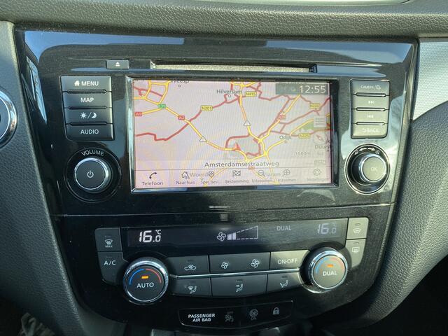 Nissan QASHQAI 1.3 DIG-T Tekna Panodak/Cruisecontr. ad./Dodehoek det./Rondomzicht camera/ Leder Alcant. bekleding/Navi Fullmap/KeylessEntry+start/Elektr. verst.bare stoel/Park.sensoren v+a/Stoelverw./Ledverl./Uitparkeerwaa