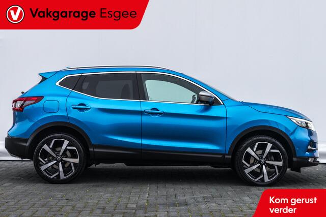 Nissan QASHQAI 1.3 141 PK DIG-T Tekna + | Leer | Panodak | Camera | Trekhaak | | Clima | Pdc | 19 INCH LMV | Stoel Verw | DAB Audio |