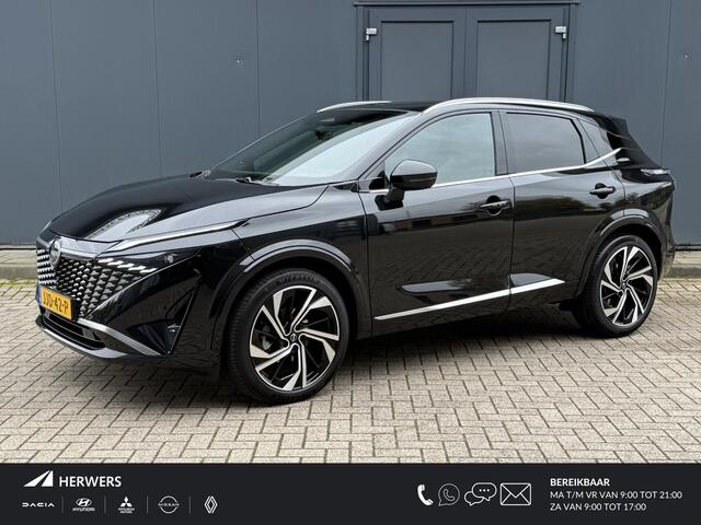 Nissan QASHQAI 1.3 MHEV Xtronic Tekna Plus / 1800kg Trekgewicht / Leder/Alcantara Bekleding / Google Maps Navigatie / BOSE Audio / HUD / Apple Carplay Android Auto / Panoramadak / Stuur-, Stoel en Voorruitverwarming / Elektrische achterklep / Massagestoelen /