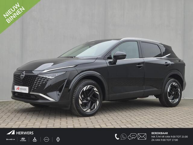Nissan QASHQAI 1.3 MHEV Xtronic N-Connecta Automaat / Fabrieksgarantie tot 03-2028<100.000 km / Facelift / 1.800 kg trekgewicht / Panorama dak / All season banden / Elektrische klep / Head Up Display / Camera 360° / Cold pack & Pack Easy / Stuur-, stoel- en voorruitver