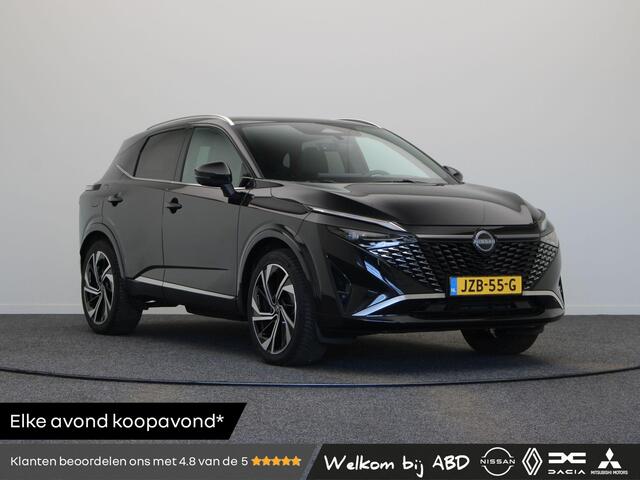 Nissan QASHQAI 1.3 MHEV Xtronic Tekna Plus | Panorma dak | Lederen bekleding | BOSE audio | Rondomzicht camera | Sfeerverlichting | Pilot Assist | 1800KG trekgewicht! |