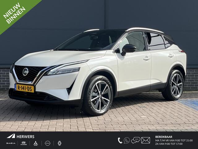 Nissan QASHQAI 1.3 MHEV Xtronic Tekna / Pro Pilot / Panorama Dak / AppleCarplay & AndroidAuto / Head-up Display / 360" Camera / Parkeersensoren Voor + Achter / 19" Lichtmetalen Velgen / Stoel en stuurverw. /