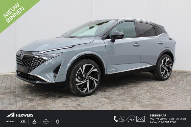 Nissan QASHQAI 1.5 e-Power Tekna Plus ** ¤ 3.500 Voordeel ** Nieuw uit voorraad leverbaar ** / panoramadak / luxe lederen bekleding / lichtmetalen velgen 20" /