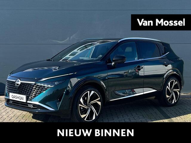 Nissan QASHQAI 1.5 e-Power Tekna Plus 205PK | Rijklaarprijs! | Head-Up Display | BOSE Audio | Panoramadak | Stoel,- Stuur en Voorruitverwarming | 20'' Inch Velgen | Apple CarPlay & Android Auto | Nieuw uit voorraad leverbaar!
