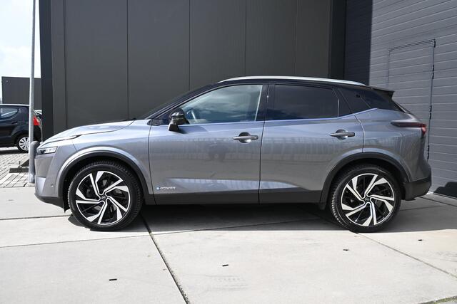 Nissan QASHQAI 1.5 e-Power Tekna Plus | 360 CAMERA | PANORAMADAK | LEDER | STUUR/STOELVERWARMING | NAVI | HUD | ADAPT. CRUISE CONTROL | BOSE | CLIMATE CONTROL | ALL-SEASONBANDEN | PDC | LMV