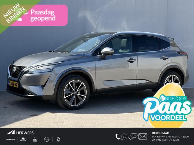 Nissan QASHQAI 1.3 MHEV Xtronic Tekna / Elektrische achterklep / Stuur- Stoel- en voorruitverwarming / Trekhaak (1800 KG) / Adaptieve cruise control / Panoramadak