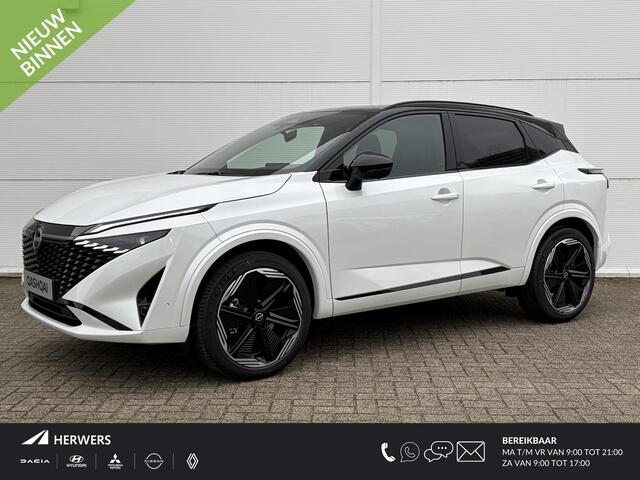 Nissan QASHQAI 1.5 e-Power N-Design / ** ¤ 3.500 Voordeel ** / Nieuw uit voorraad leverbaar / Panoramadak / Stoel- en Stuurverwarming / Verwarmde Voorruit / Leder/Alcantara Bekleding / Google Maps Navigatie / 360 Graden Camera / 20 Inch Wielen /