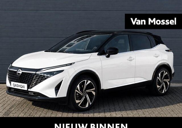 Nissan QASHQAI 1.3 MHEV Xtronic Tekna Plus 158PK | Rijklaarprijs! | Head-Up Display | BOSE Audio | Panoramadak | Stoel,- Stuur en Voorruitverwarming | 20'' Inch Velgen | Apple CarPlay & Android Auto | Nieuw uit voorraad leverbaar!
