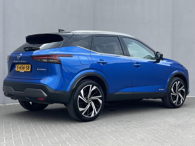 Nissan QASHQAI 1.5 e-Power Tekna Plus / Panorama Dak / Cruise Control / Bose Audio Systeem / Massage Functie Voorstelen / Stuur,-Stoel Verwarming / Memory Bestuurders Stoel / Apple Carplay&Android Auto / 360 Camera / Elektrische Achterklep /