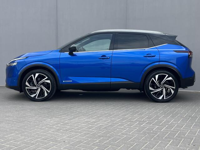 Nissan QASHQAI 1.5 e-Power Tekna Plus / Panorama Dak / Cruise Control / Bose Audio Systeem / Massage Functie Voorstelen / Stuur,-Stoel Verwarming / Memory Bestuurders Stoel / Apple Carplay&Android Auto / 360 Camera / Elektrische Achterklep /